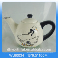 Elegant wholesale high quality ceramic apple tea pot